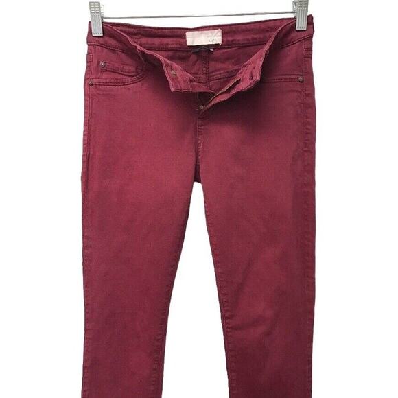 Garage Jegging Juniors 3 High Waist Burgundy Stretch - Picture 4 of 10